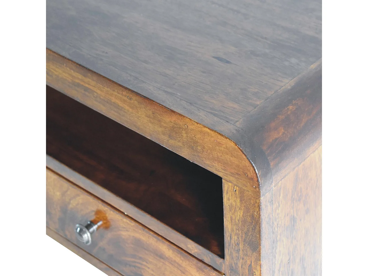 Artisan Furniture Table de nuit murale 1 tiroir épaisse en bois massif finition châtaignier