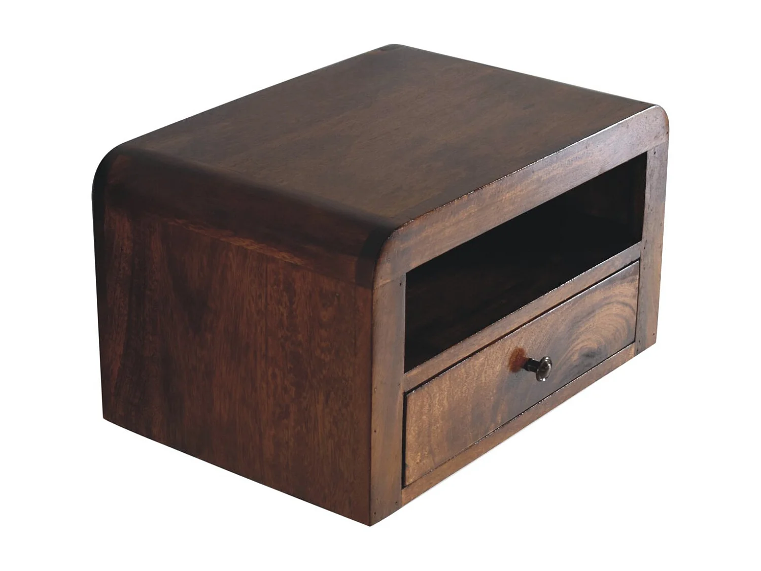 Artisan Furniture Massiver wandmontierter Nachttisch mit 1 Schublade aus Kastanienholz