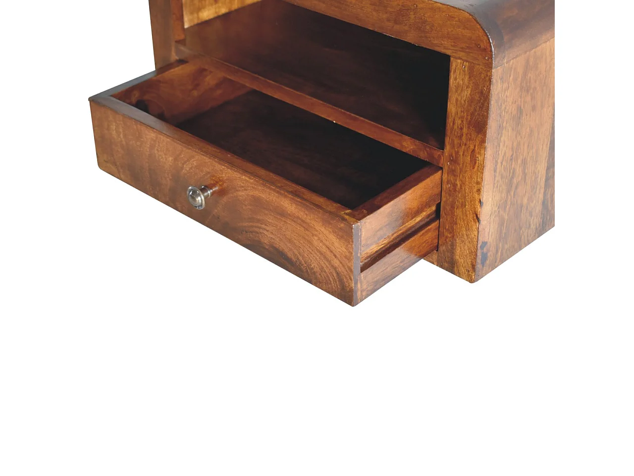 Artisan Furniture Massiver wandmontierter Nachttisch mit 1 Schublade aus Kastanienholz