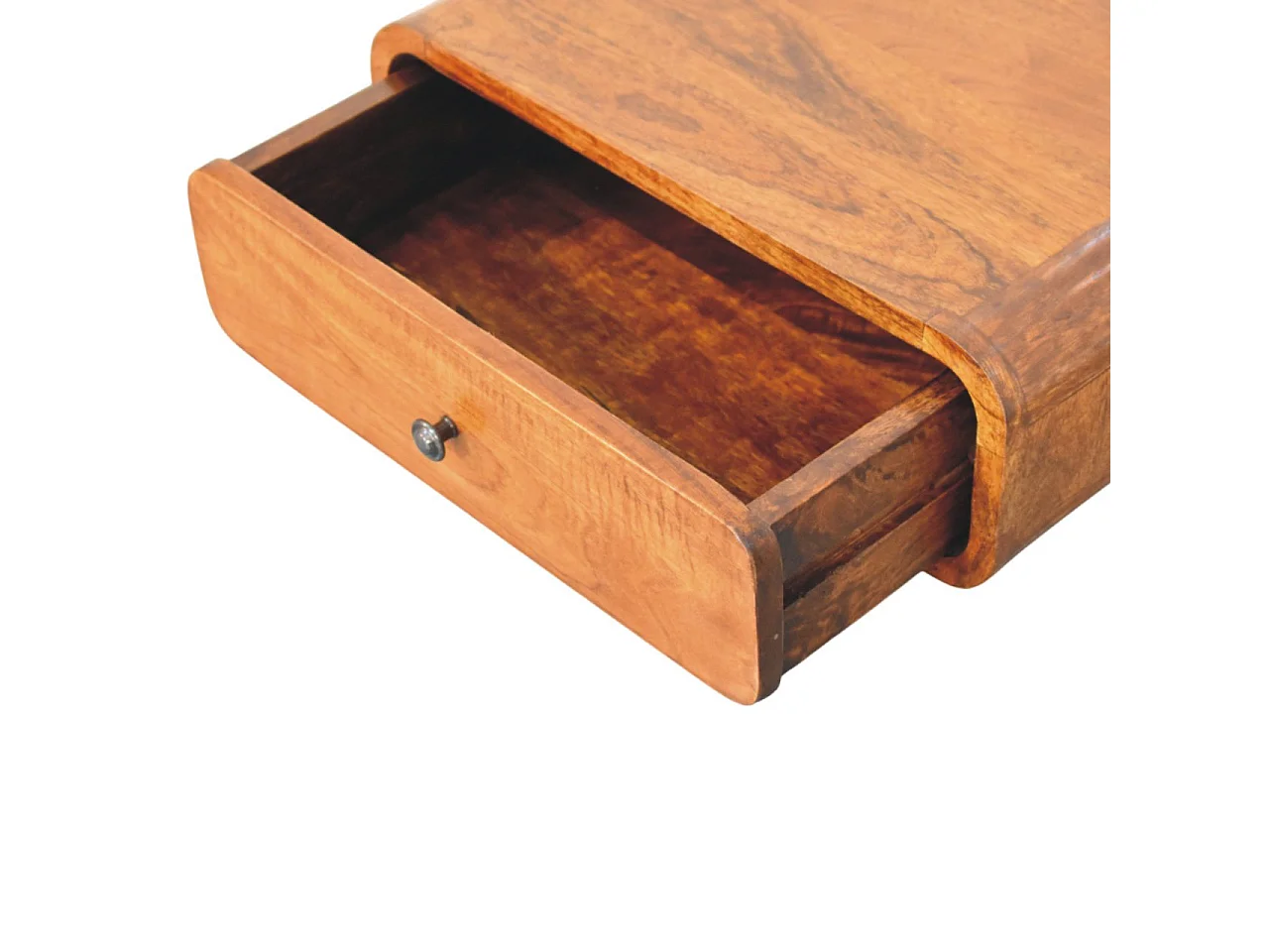 Artisan Furniture Avora wandgemonteerd nachtkastje met 1 lade in honingkaramel van massief hout