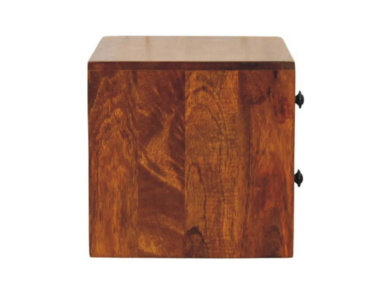 Artisan Furniture Table de nuit murale Solis 2 tiroirs en bois massif finition châtaignier