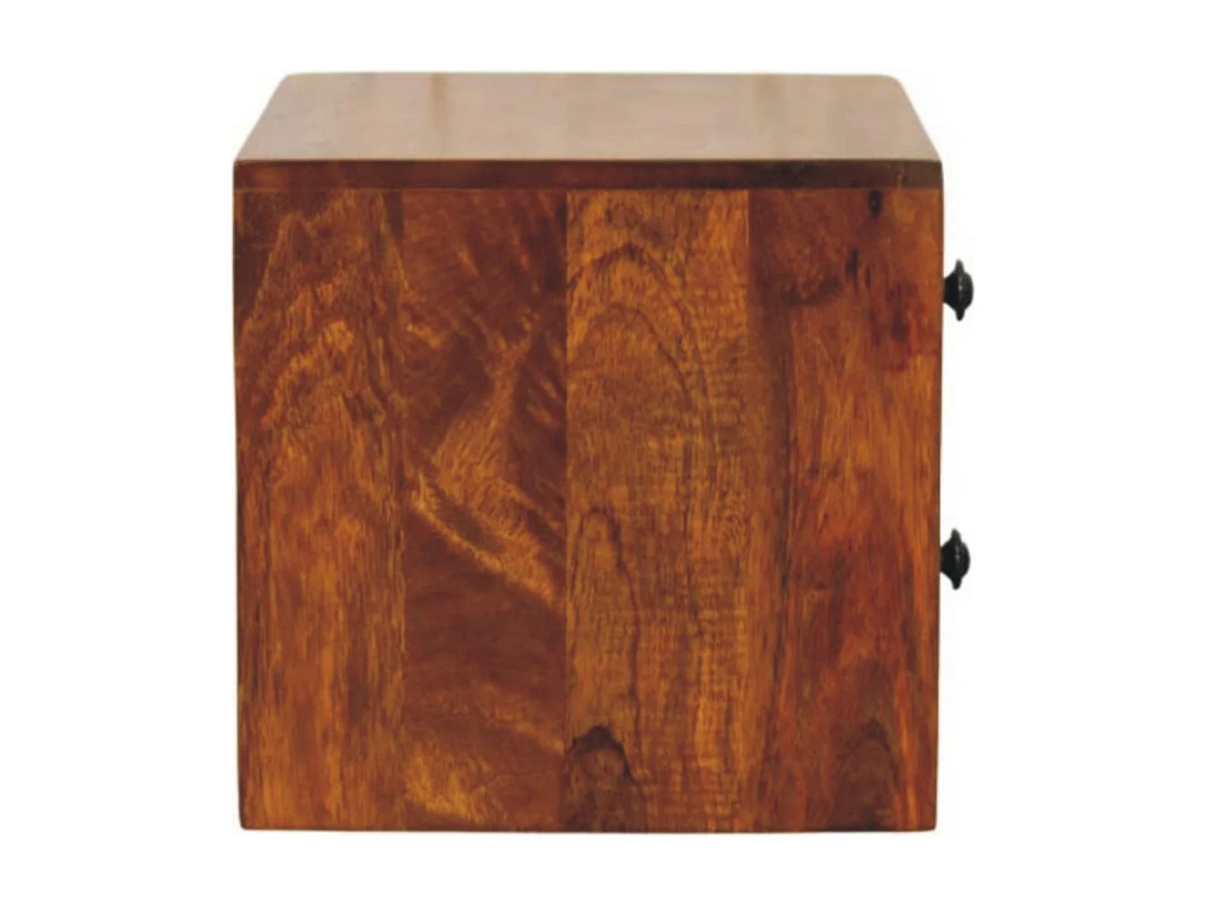 Artisan Furniture Solis Wandmontierter Nachttisch mit 2 Schubladen aus massivem Kastanienholz