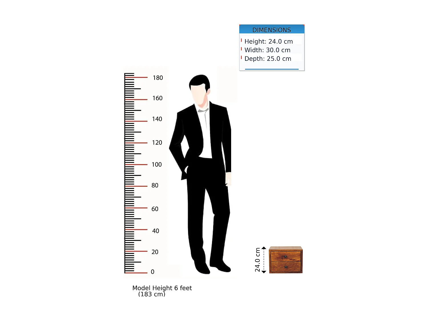 Artisan Furniture Table de nuit murale Solis 2 tiroirs en bois massif finition châtaignier