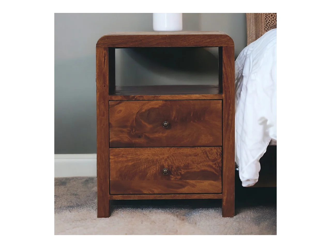 Artisan Furniture Table de chevet Aspen en bois massif