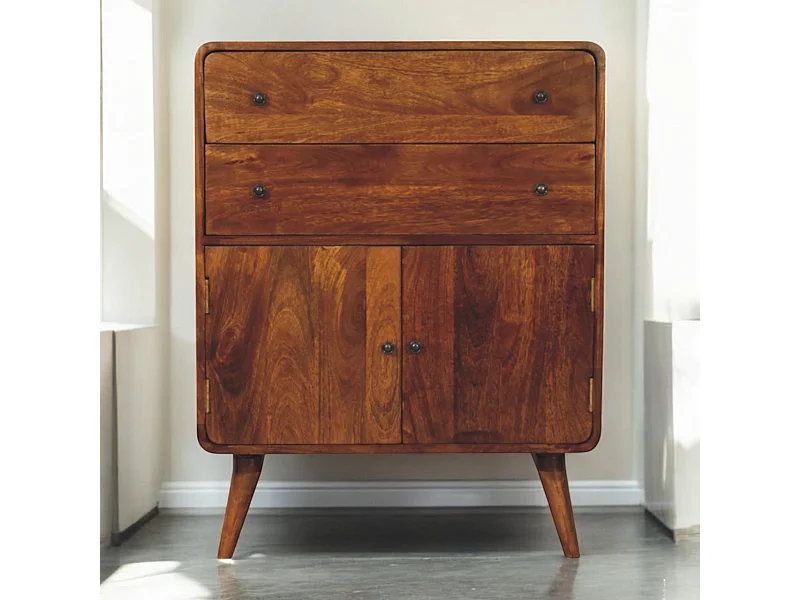 Artisan Furniture Gewölbter Nordic Charm Schrank aus Massivholz