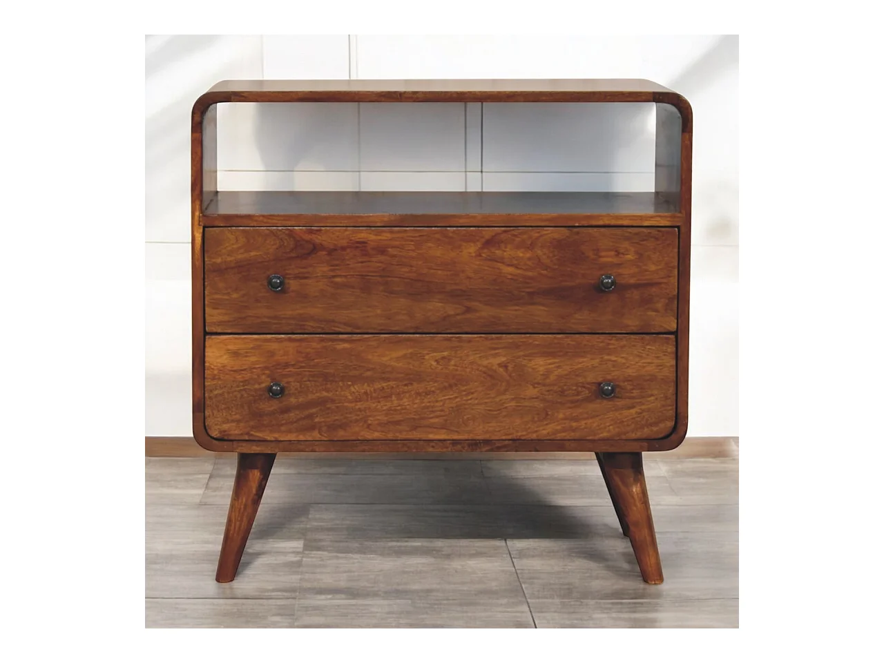 Artisan Furniture Console courbée Nordic Charm en bois massif