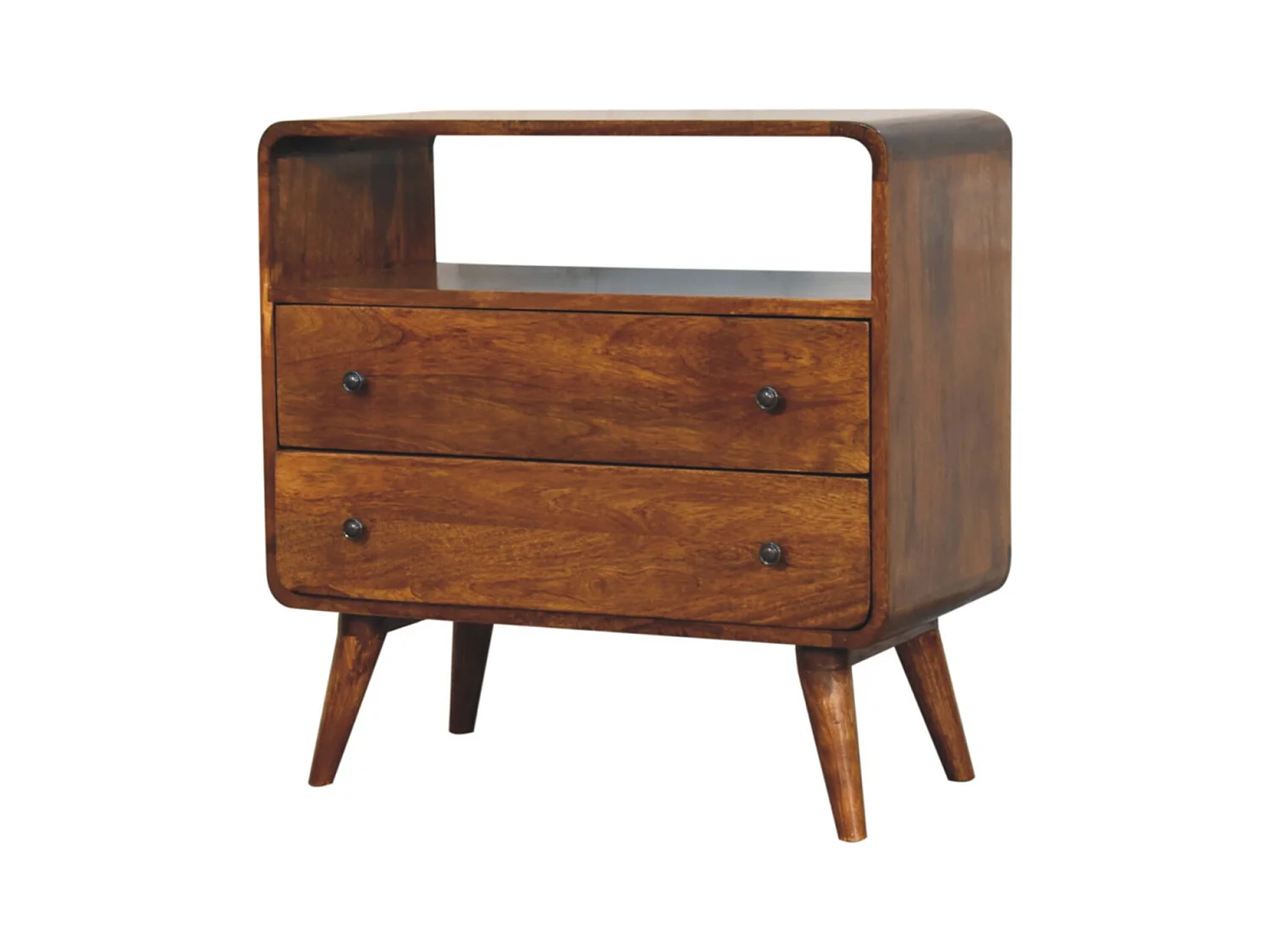 Artisan Furniture Console courbée Nordic Charm en bois massif