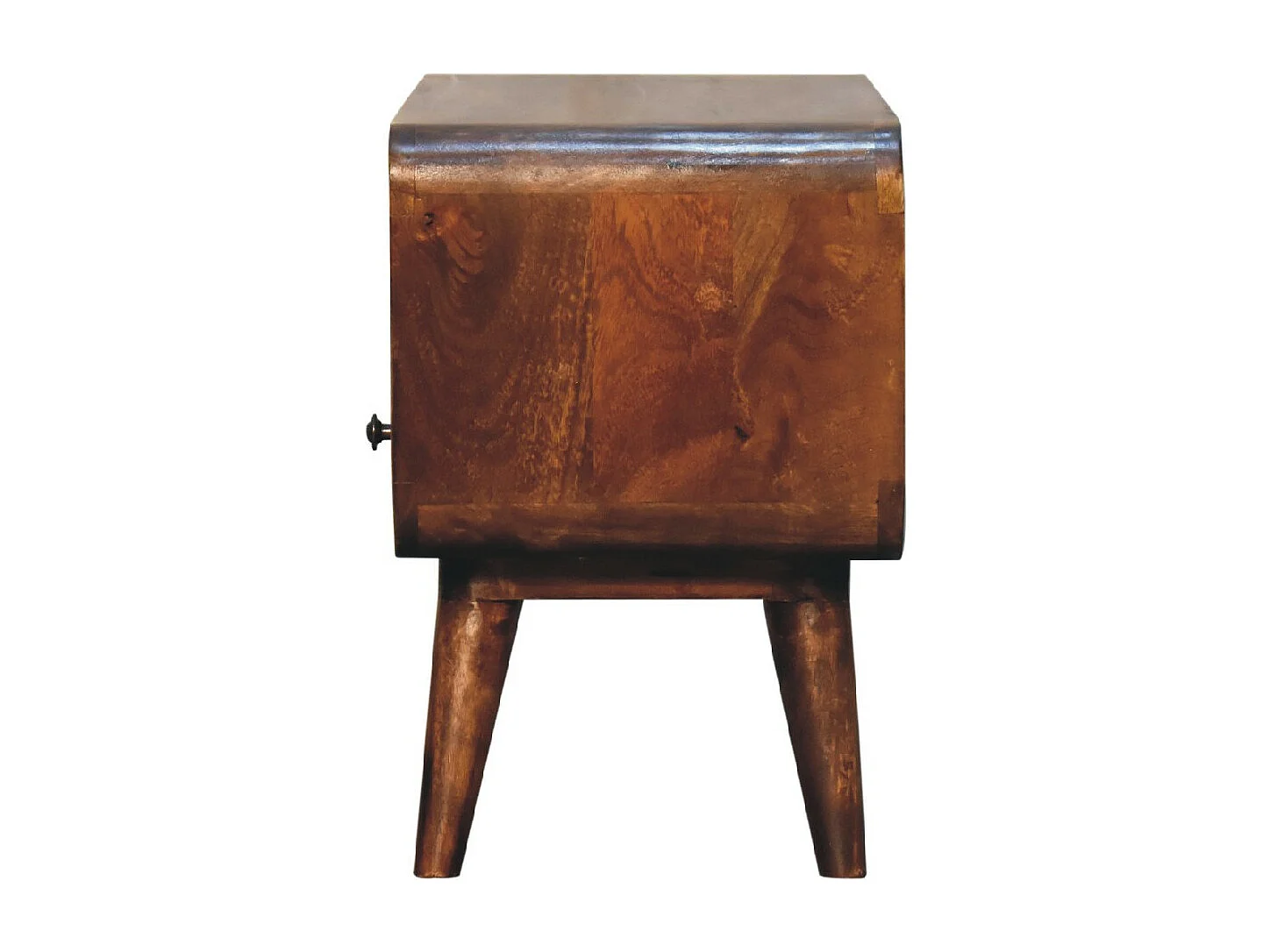 Artisan Furniture Mini gebogen tv-meubel van massief kastanjehout