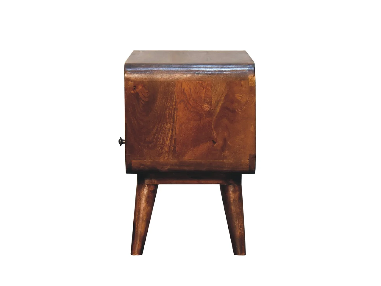 Artisan Furniture Mini gebogen tv-meubel van massief kastanjehout