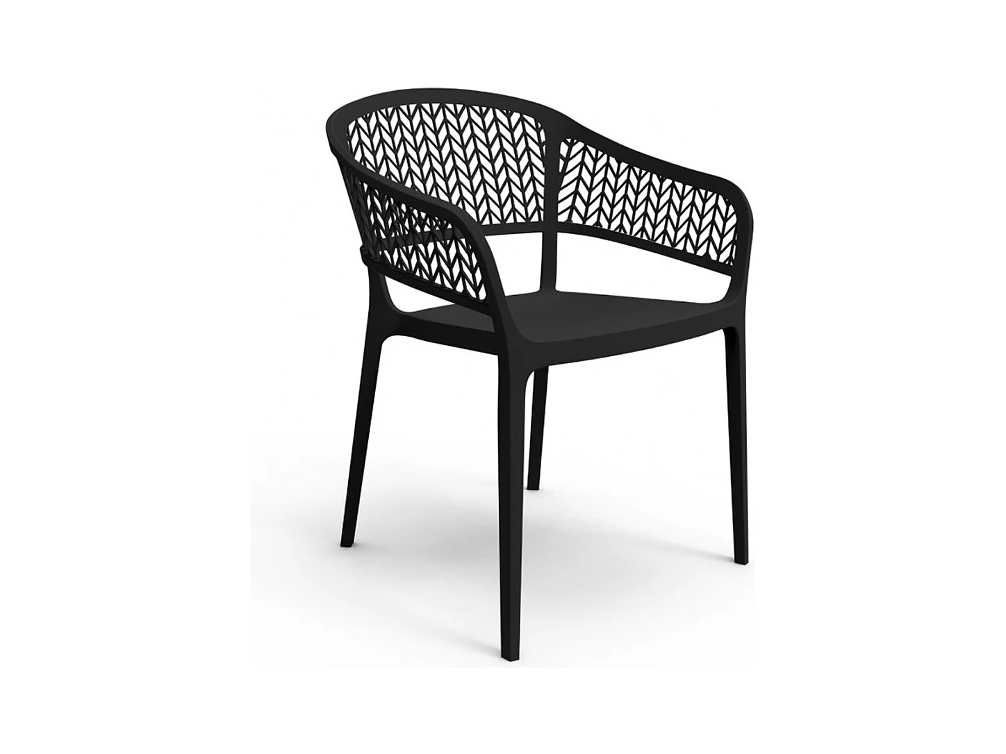 Lot de 10 chaises de jardin empilables en résine coloris anthracite - Longueur 59 x Profondeur 56 x Hauteur 79 cm