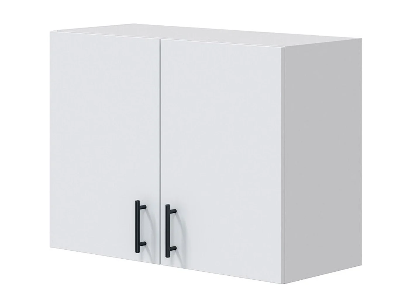 Meuble à suspendre, meuble haut pour cuisine avec 2 portes coloris blanc brillant - hauteur 59 x longueur 80 x profondeur 34 cm