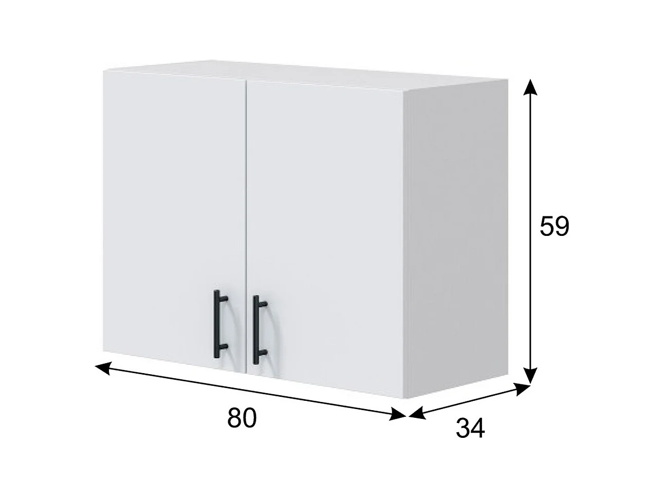 Ensemble de cuisine avec 4 éléments coloris blanc brillant/chêne canadien