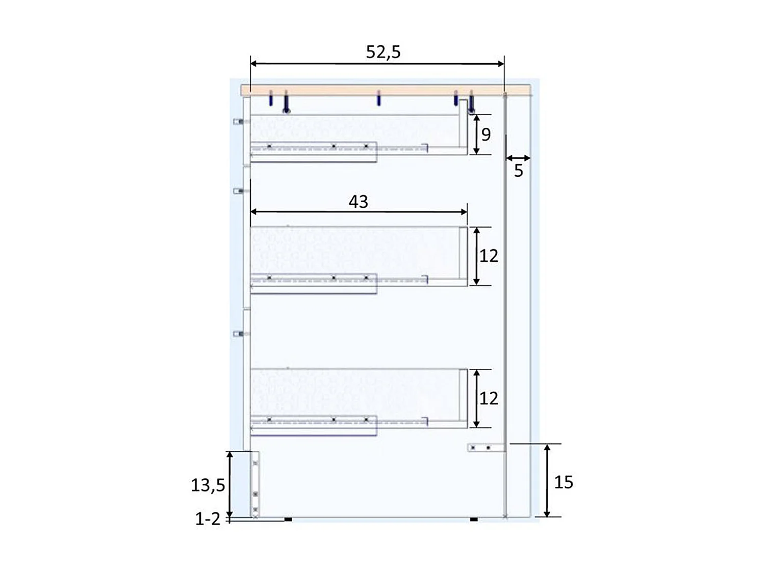 Ensemble de cuisine de modules coloris blanc brillant/chêne canadien