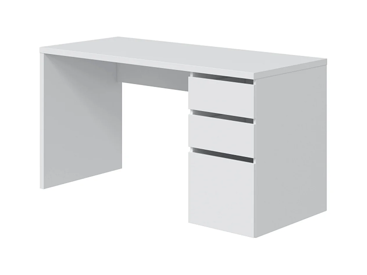 Table du bureau, meuble du bureau réversible en bois coloris Blanc artik - hauteur 74 x longueur 60 x profondeur 138 cm