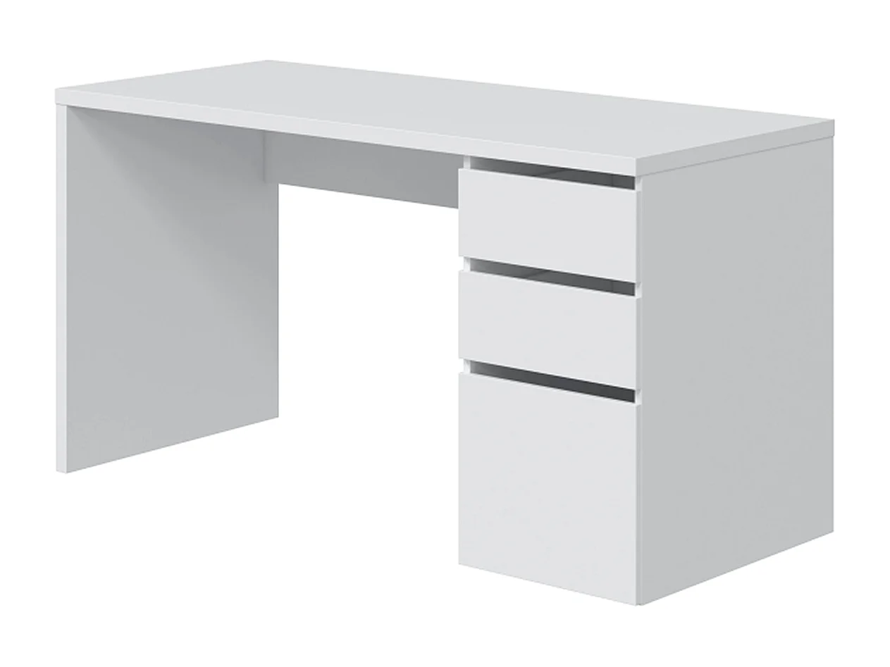 Table du bureau, meuble du bureau réversible en bois coloris Blanc artik - hauteur 74 x longueur 60 x profondeur 138 cm