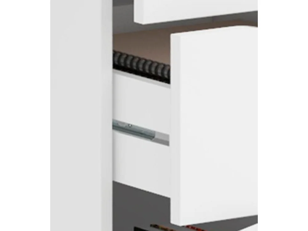 Table du bureau, meuble du bureau réversible en bois coloris Blanc artik - hauteur 74 x longueur 60 x profondeur 138 cm