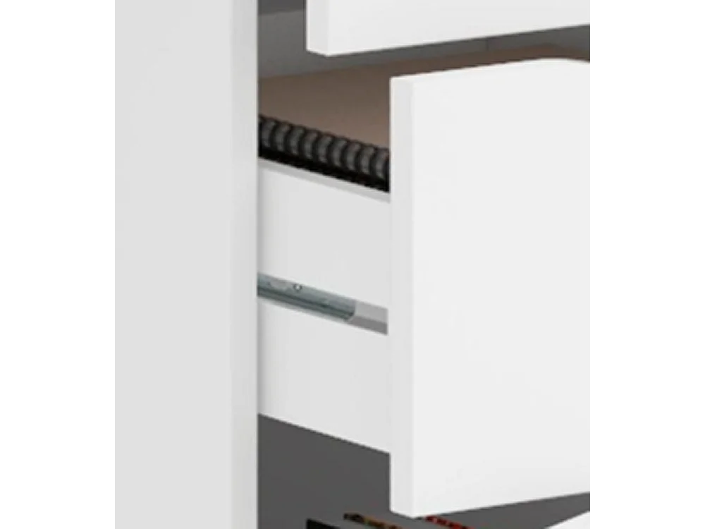 Table du bureau, meuble du bureau réversible en bois coloris Blanc artik - hauteur 74 x longueur 60 x profondeur 138 cm