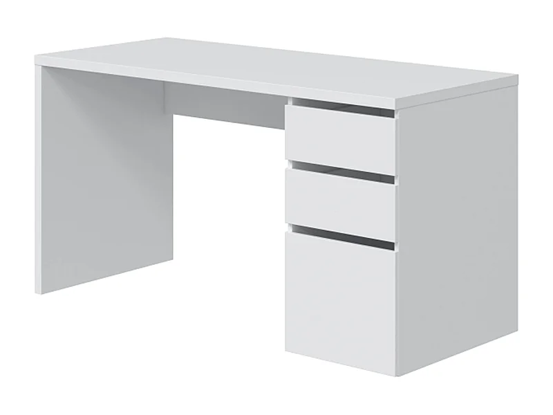 Table du bureau, meuble du bureau réversible en bois coloris Blanc artik - hauteur 74 x longueur 60 x profondeur 138 cm