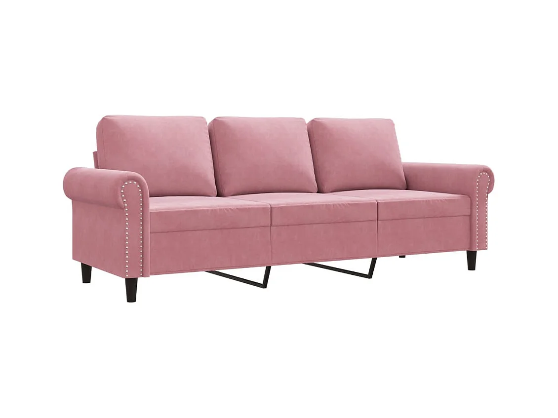 3-Sitzer-Sofa Rosa 180 cm Samt