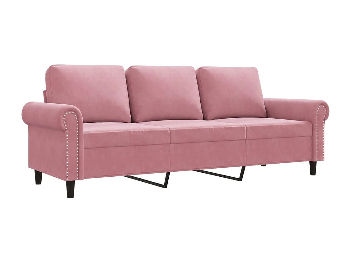 Canapé à 3 places Rose 180 cm Velours