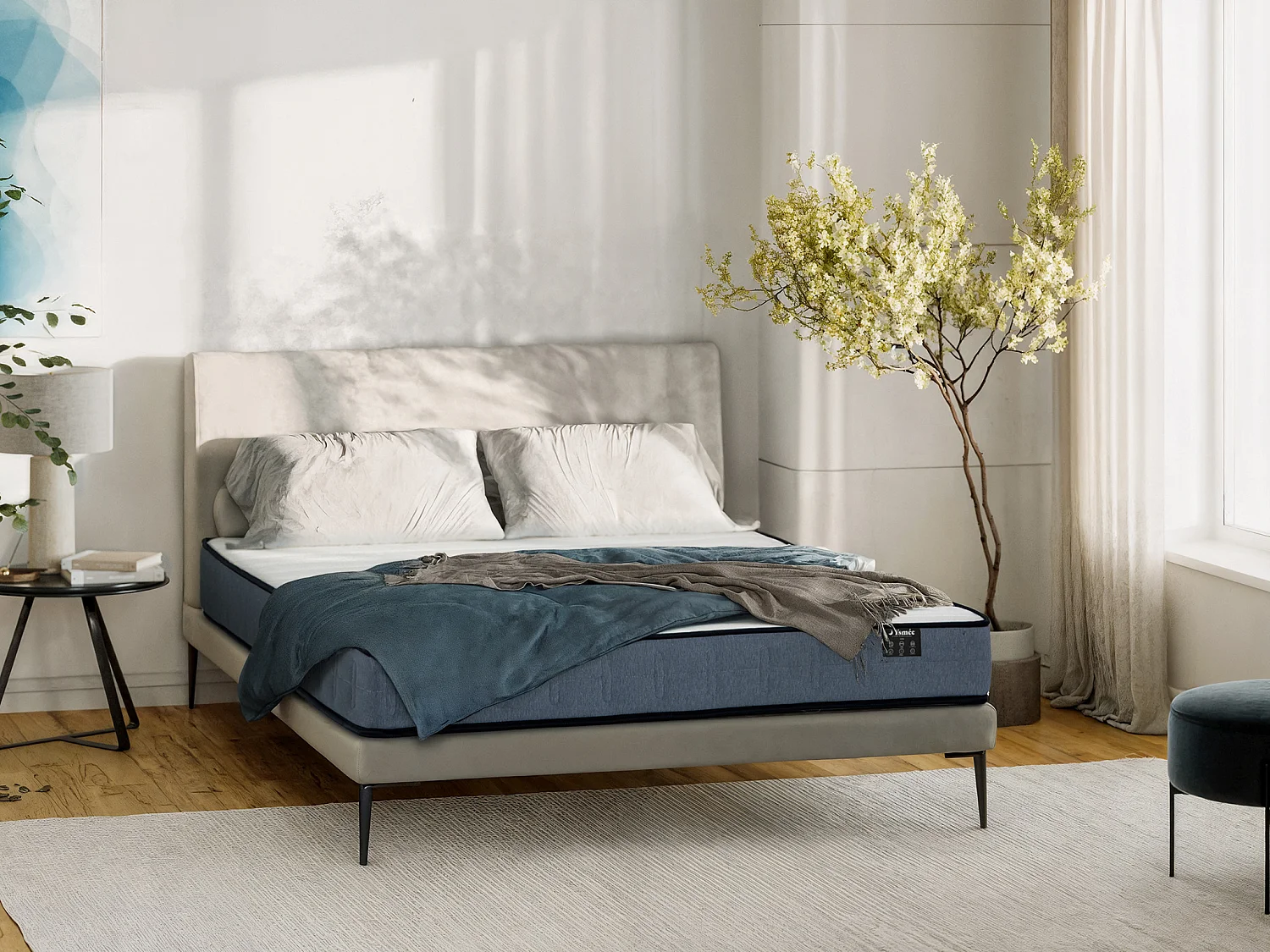 Matelas 160 x 200 cm ressorts ensachés ép.19cm - DAYNI de YSMÉE