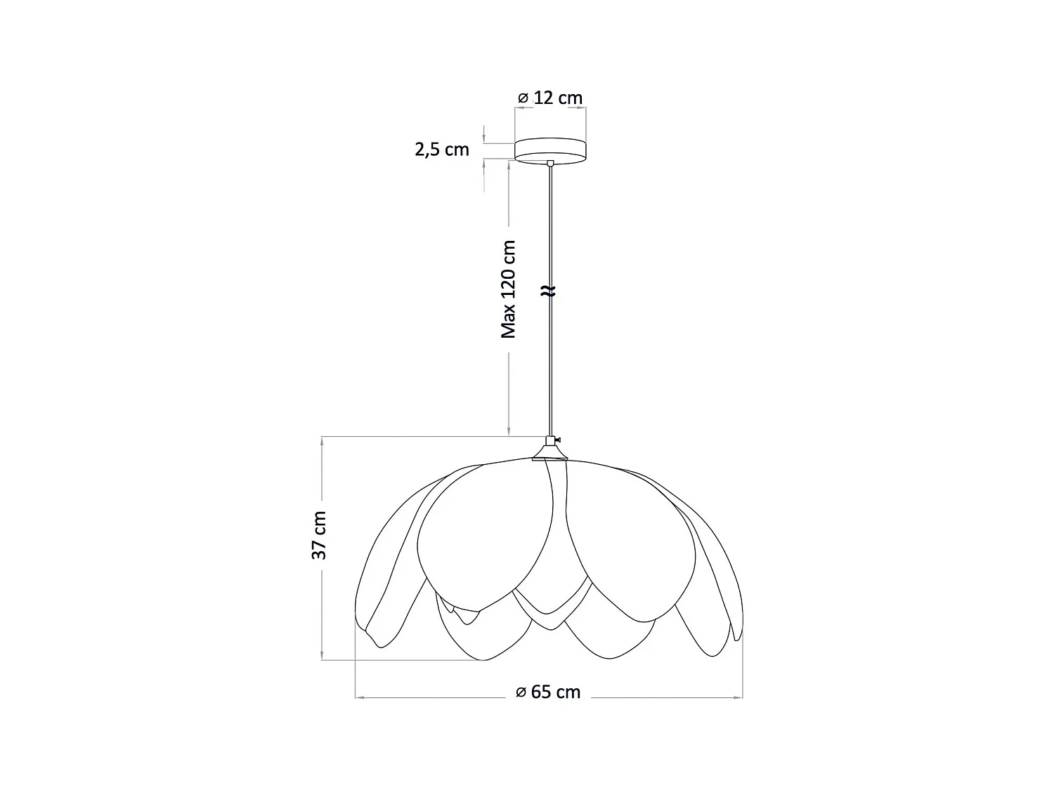 Suspension tendance en rotin tressé - Mariella