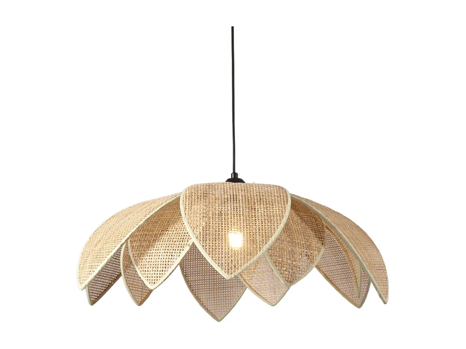 Suspension tendance en rotin tressé - Mariella