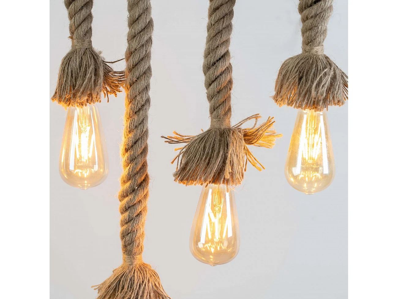Suspension vintage bambou et 6 cordes  - Zephyr
