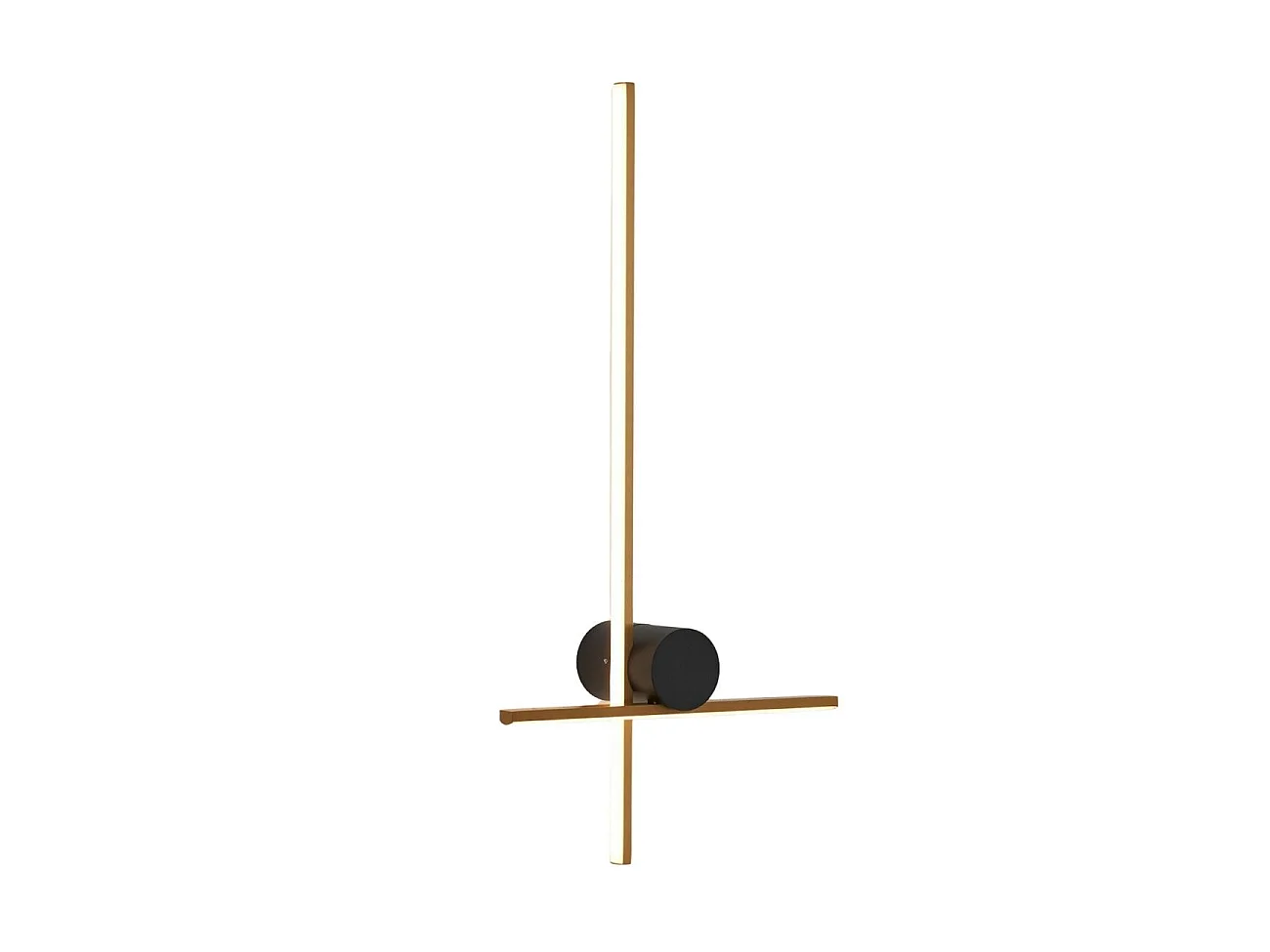 Grande applique design LED entrecroisée noir et laiton - Mallow