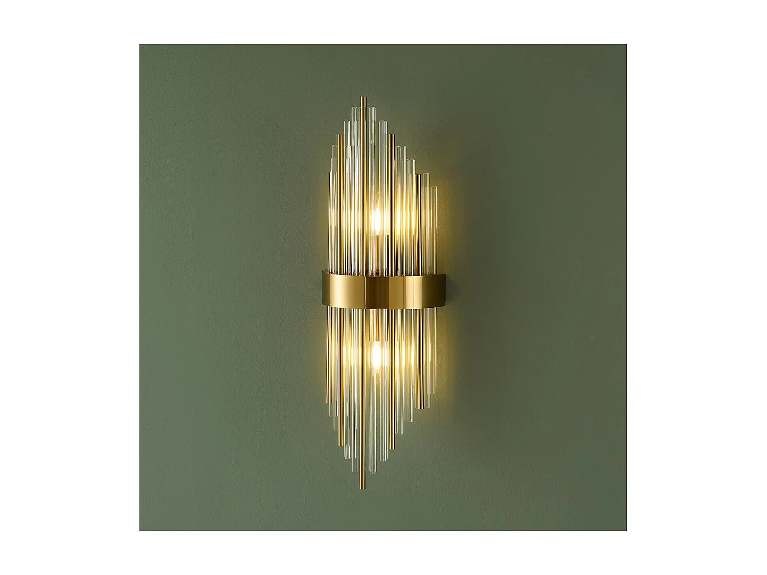 Applique luxueuse en verre et métal look art déco - Dania