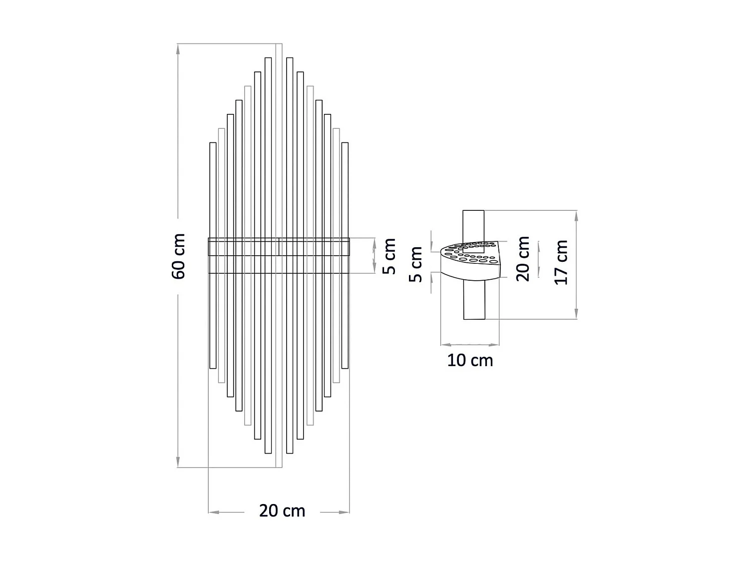 Applique luxueuse en verre et métal look art déco - Dania