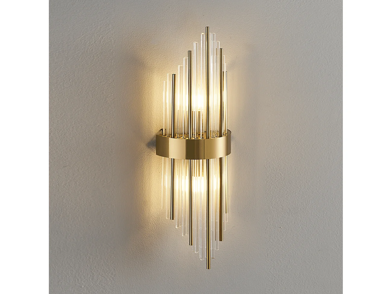 Applique luxueuse en verre et métal look art déco - Dania