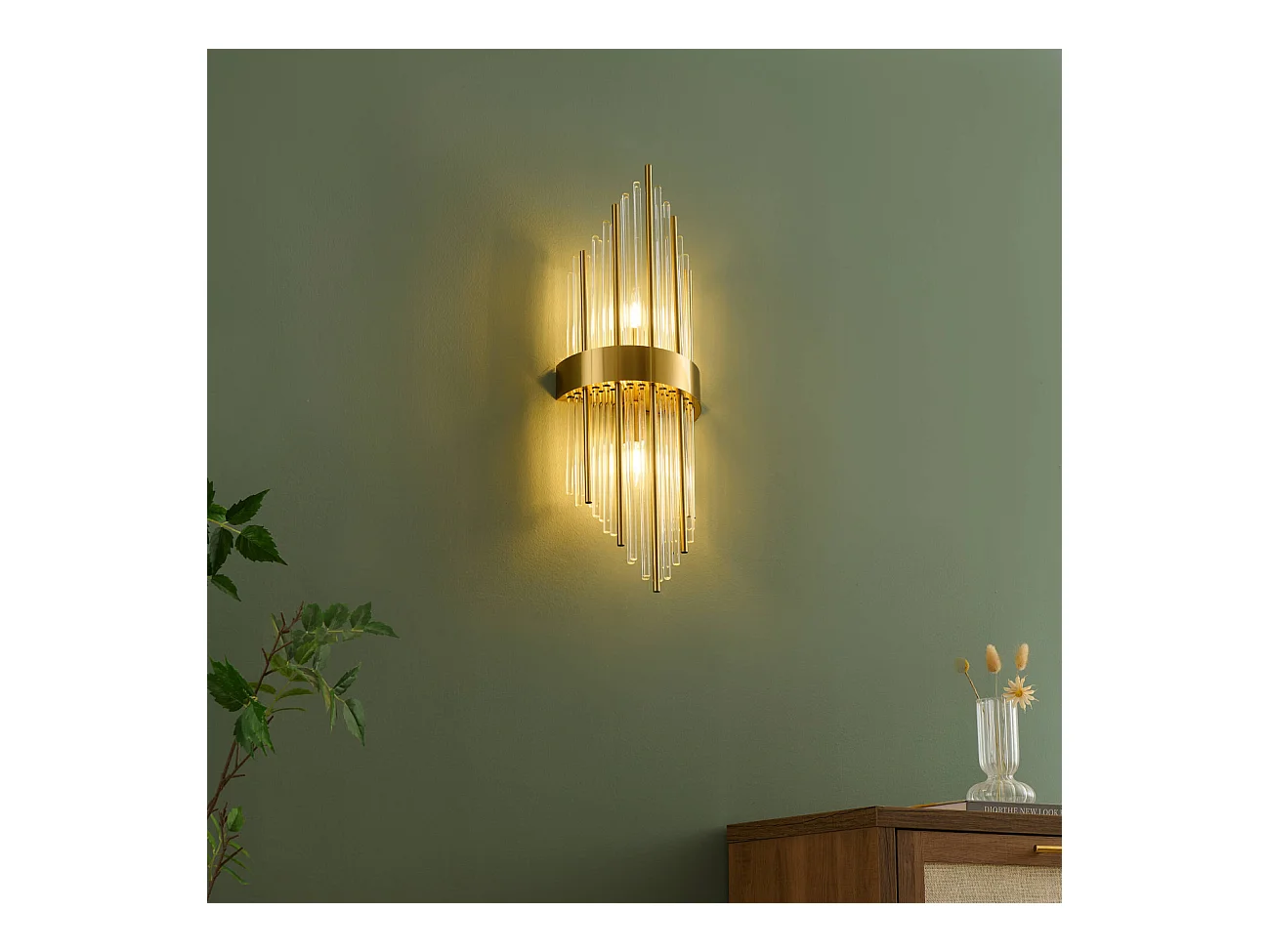 Applique luxueuse en verre et métal look art déco - Dania