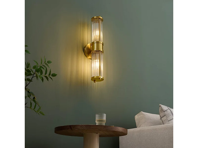 Applique couleur laiton fines tiges de verre - Medilia