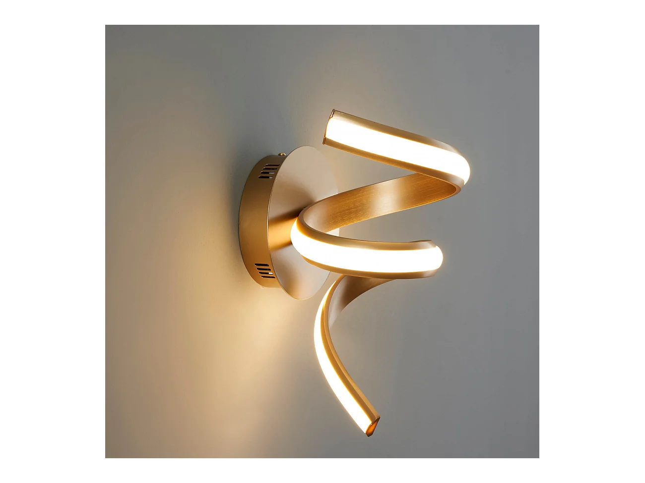 Applique ruban doré spirale LED - Kauai