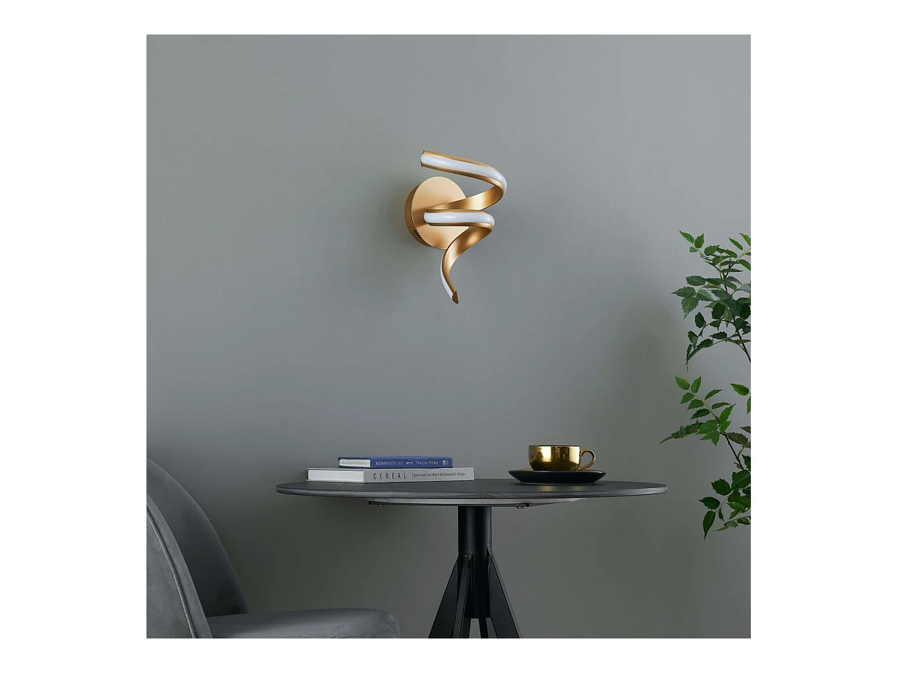 Applique ruban doré spirale LED - Kauai