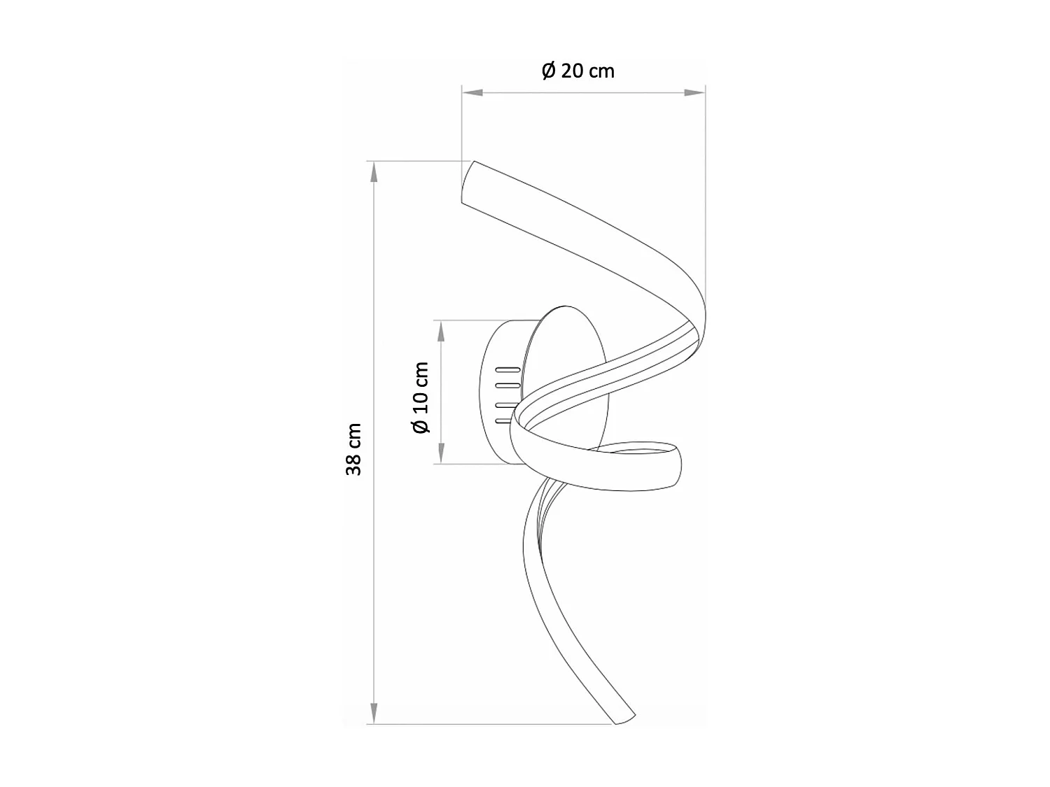 Applique ruban doré spirale LED - Kauai