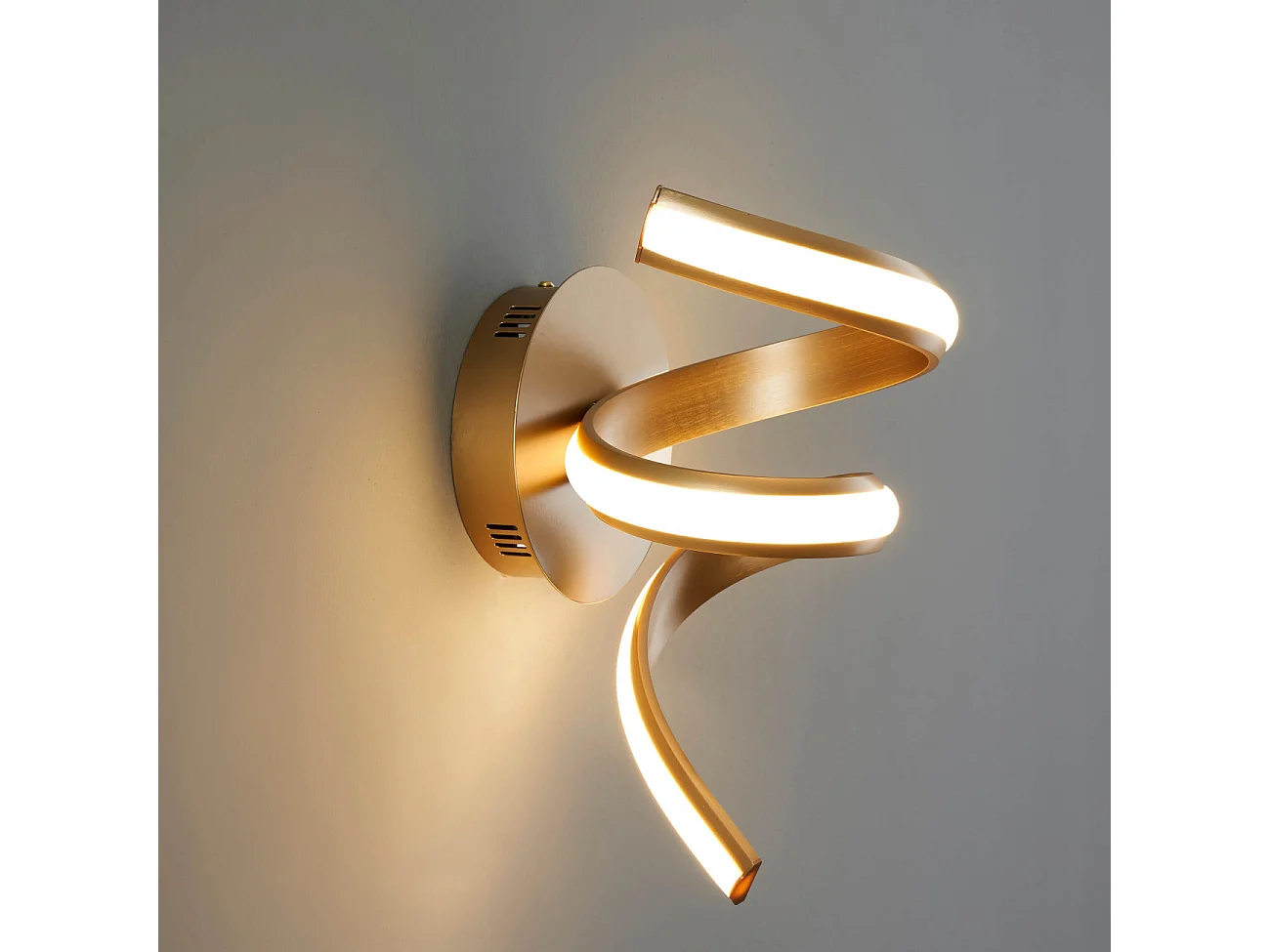 Applique ruban doré spirale LED - Kauai