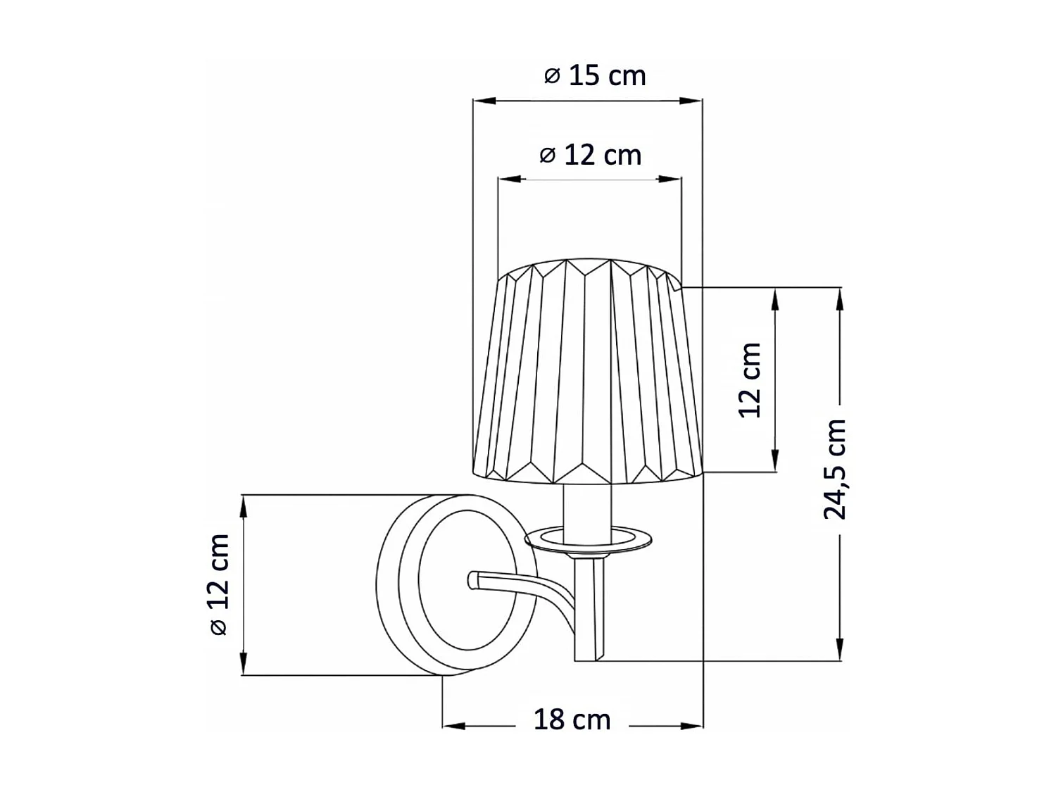 Applique luxueuse métal finition laiton et cristal - Odrina