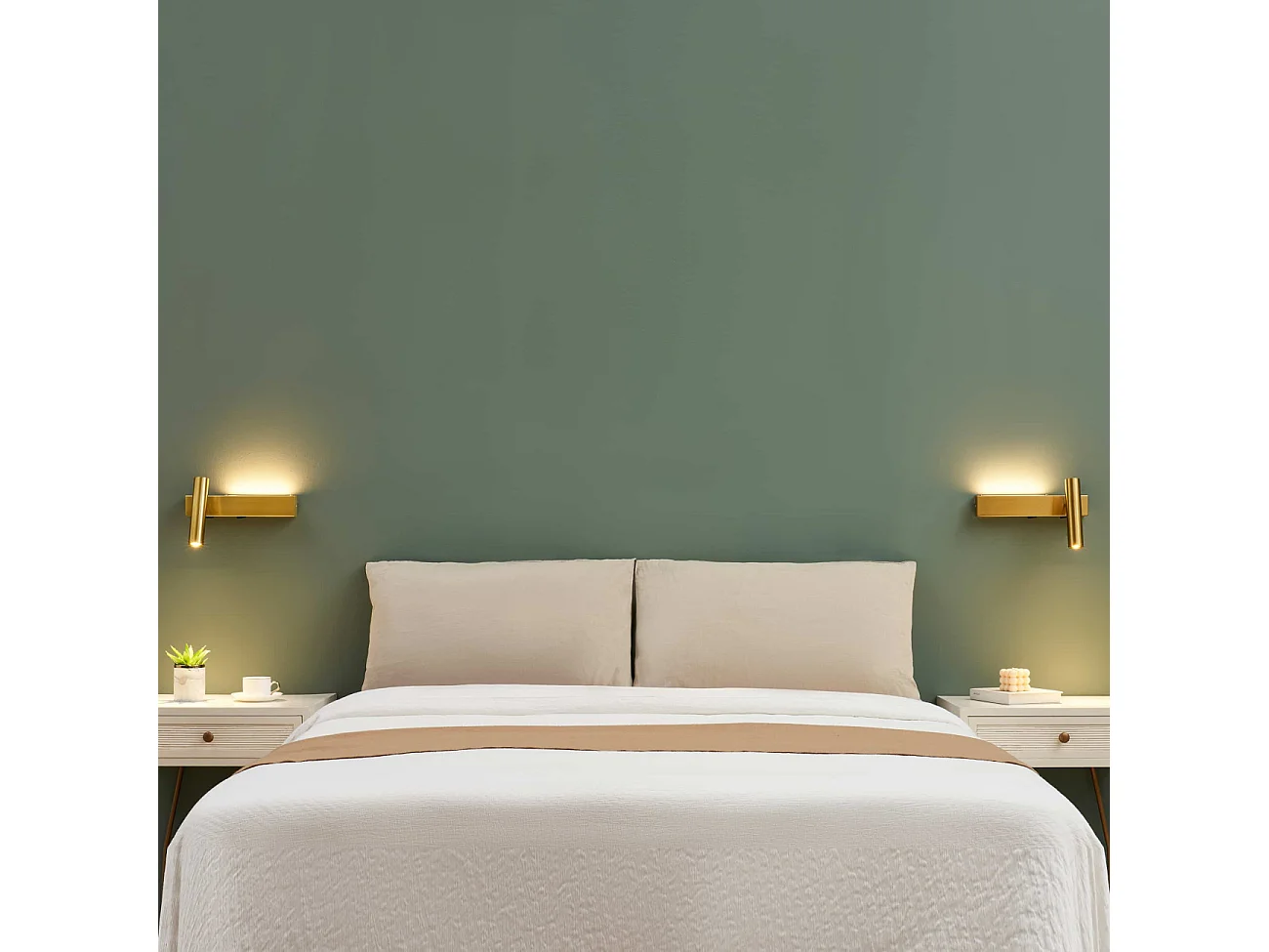 Applique laiton tête de lit liseuse gauche avec interrupteur - Lodvi