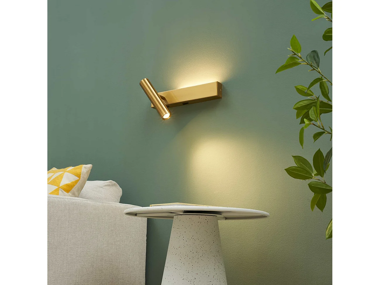 Applique laiton tête de lit liseuse gauche avec interrupteur - Lodvi