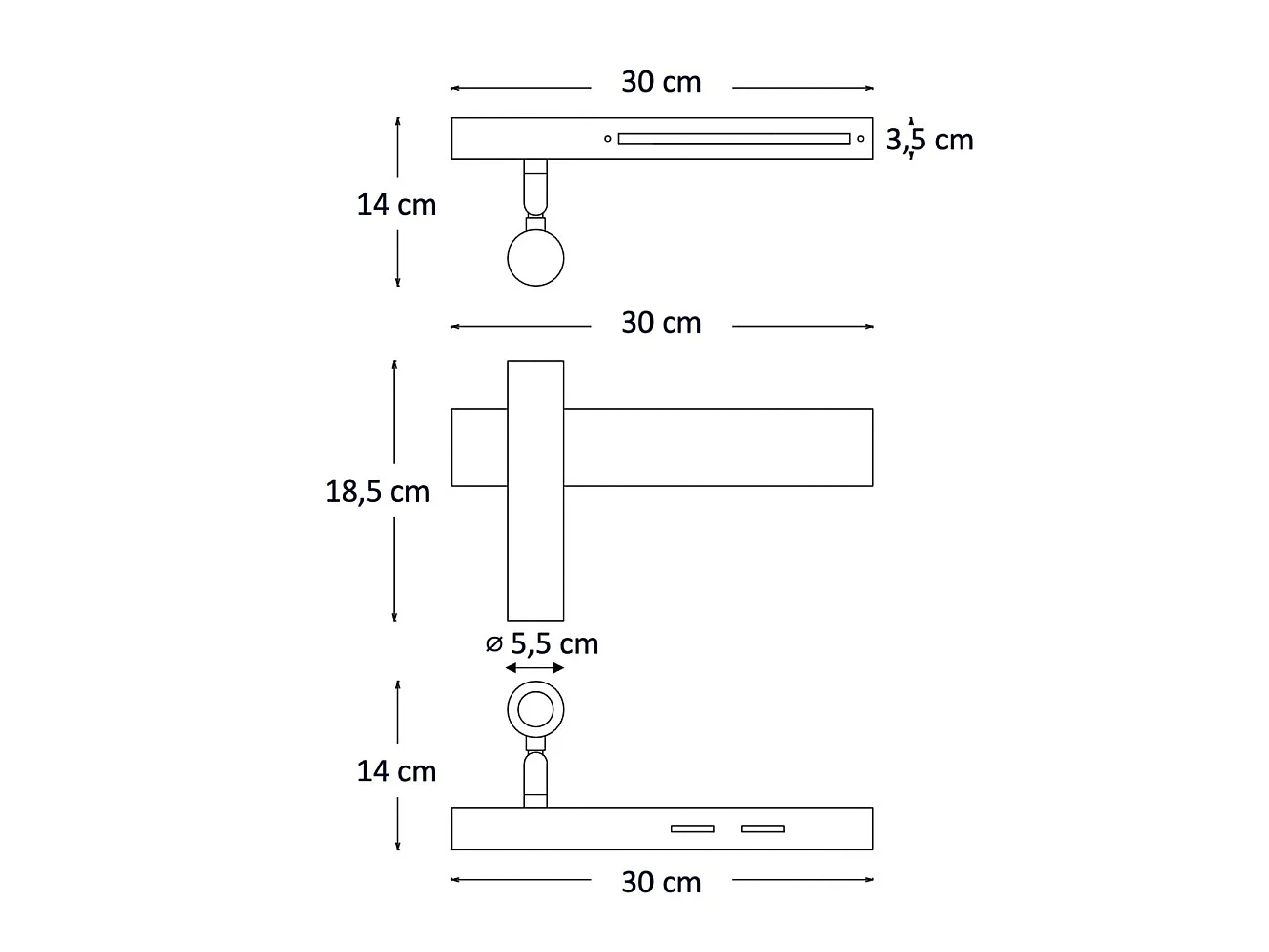 Applique laiton tête de lit liseuse gauche avec interrupteur - Lodvi - GAUCHE
