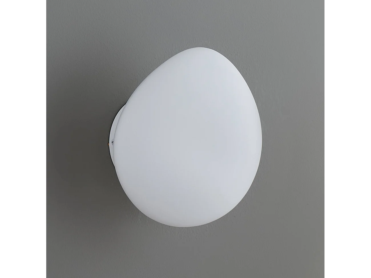 Applique murale ou petit plafonnier blanc verre opalin - Veglia