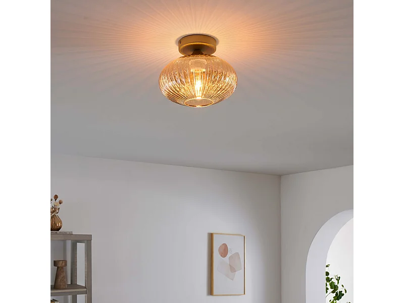 Applique ou spot verre strié multi reflets - Ambrine