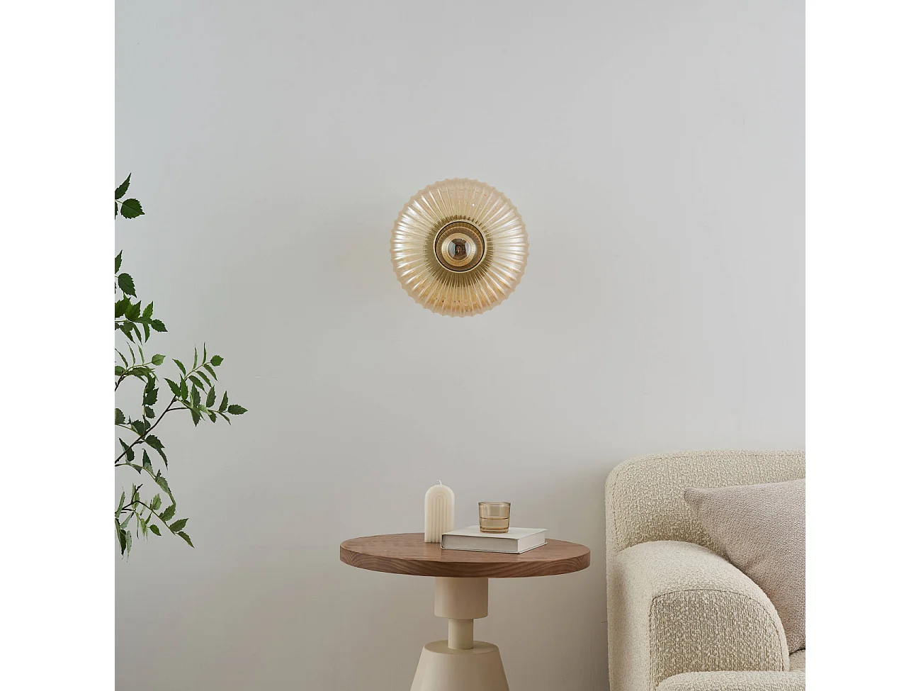 Applique ou spot verre strié multi reflets - Ambrine