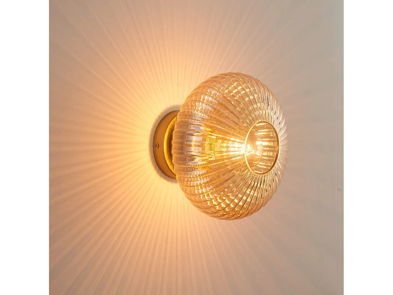 Applique ou spot verre strié multi reflets - Ambrine