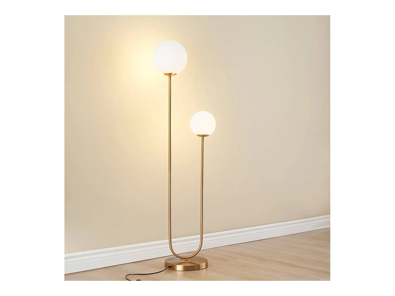 Lampadaire scandinave double éclairage - Ciarella