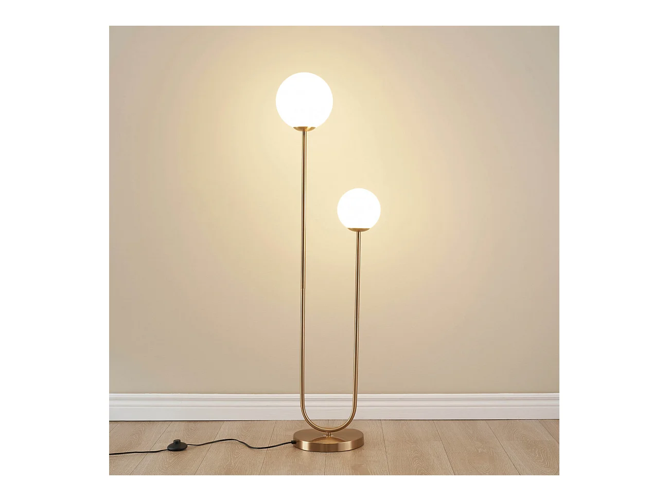 Lampadaire scandinave double éclairage - Ciarella