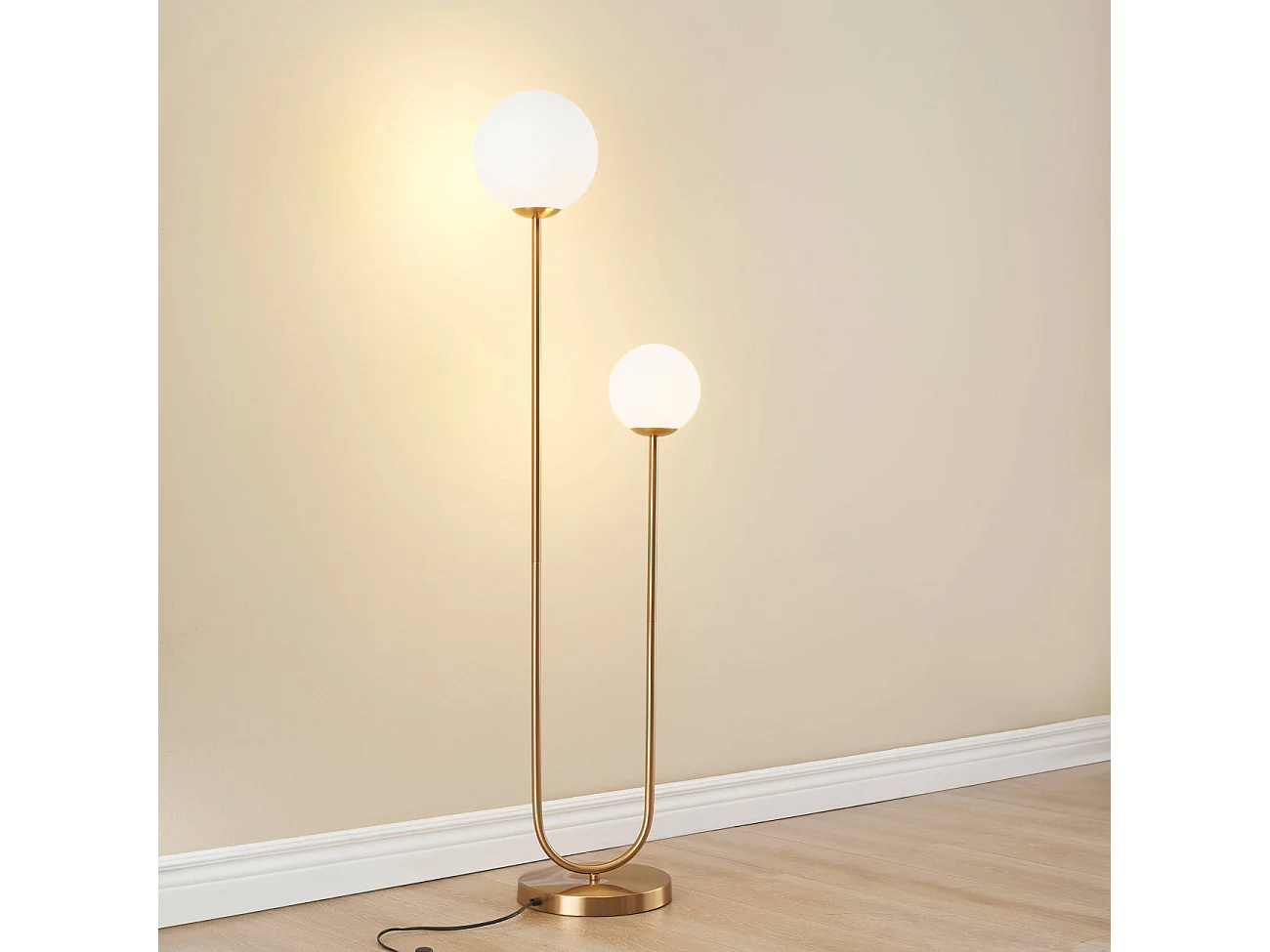 Lampadaire scandinave double éclairage - Ciarella