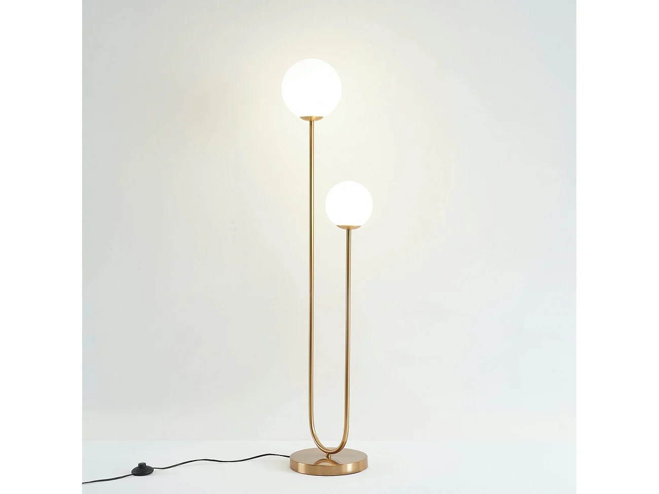 Lampadaire scandinave double éclairage - Ciarella